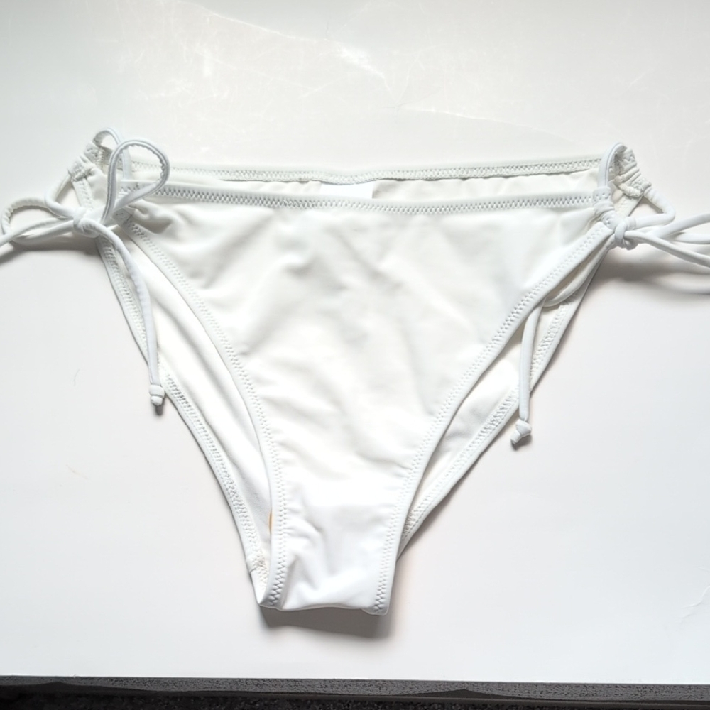 Women's White Bikini Bottom Swimsuit Size Small New